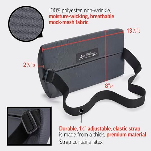 OPTP The Original McKenzie Slimline Lumbar Support – USA-Made Lower Back Support for Office Chair, Car Back Support, and Travel Lumbar Pillow. The Preferred Lumbar Cushion by Physical Therapists. - Image 3