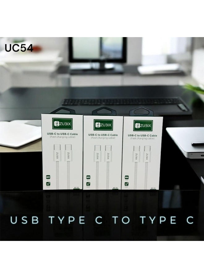 ZUBIX USB C TO USB C FAST CHARGING CABLE - Image 2