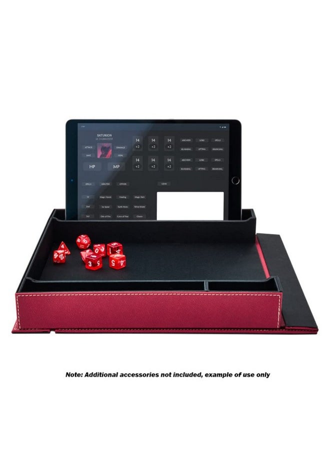 Dragon Shield Rpg Player Companion: Blood Red Durable And Sturdy Dice Tray & Player Storage Box Tabletop Rpg Ttrpg Dungeons And Dragons Dnd D&D (At50014)