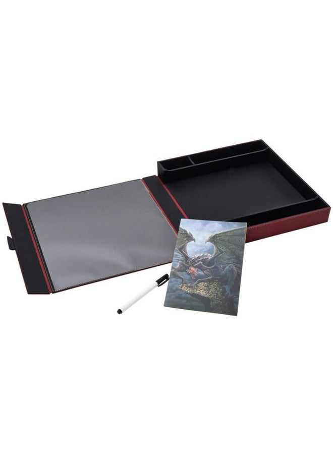 Dragon Shield Rpg Player Companion: Blood Red Durable And Sturdy Dice Tray & Player Storage Box Tabletop Rpg Ttrpg Dungeons And Dragons Dnd D&D (At50014)