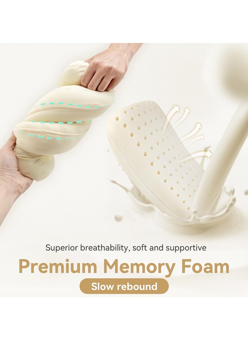 HIKEMAN Camping Memory Foam Pillow - Ultralight Travel Pillow Backpacking Pillow with Removable Cover Ergonomic Pillows Neck Lumbar Support for Outdoor Camp Sport Hiking Backpacking Sleep  - Image 3