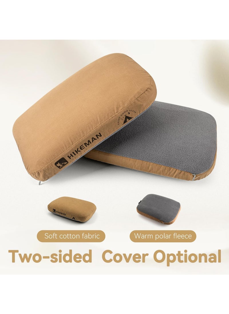 HIKEMAN Camping Memory Foam Pillow - Ultralight Travel Pillow Backpacking Pillow with Removable Cover Ergonomic Pillows Neck Lumbar Support for Outdoor Camp Sport Hiking Backpacking Sleep  - Image 5