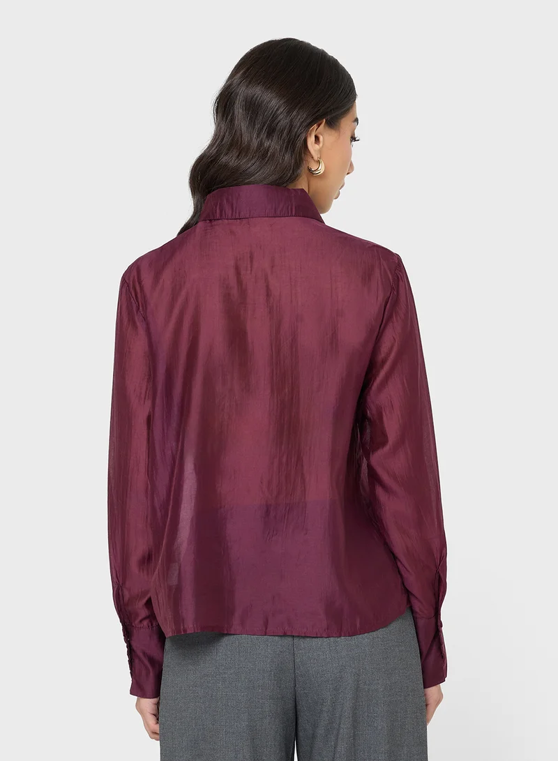 ايلا Emrboidered Button Down Shirt