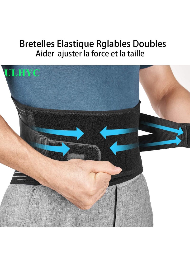 ULHYC Adjustable Air Mesh Back Brace for Men and Women Lower Back Pain Relief, Anti-Skid Lumbar Support Belt for Sciatica Scoliosis, Comfortable Work and Daily Use Waist Support M 36-44 - Image 5