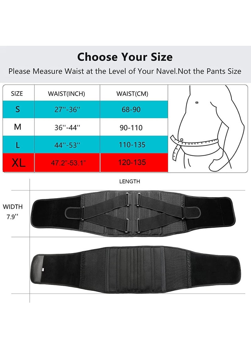 ULHYC Adjustable Air Mesh Back Brace for Men and Women Lower Back Pain Relief, Anti-Skid Lumbar Support Belt for Sciatica Scoliosis, Comfortable Work and Daily Use Waist Support M 36-44 - Image 2