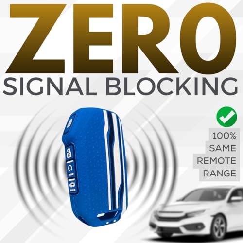 Keycept™ Tristar Key Cover for Kia Sonet | Kia Carens | Kia EV6 | Kia Seltos 2023 2024 and Facelift Model Premium Accessory for 4 Button smart Key with Keychain. (Type 1, Blue) - Image 3