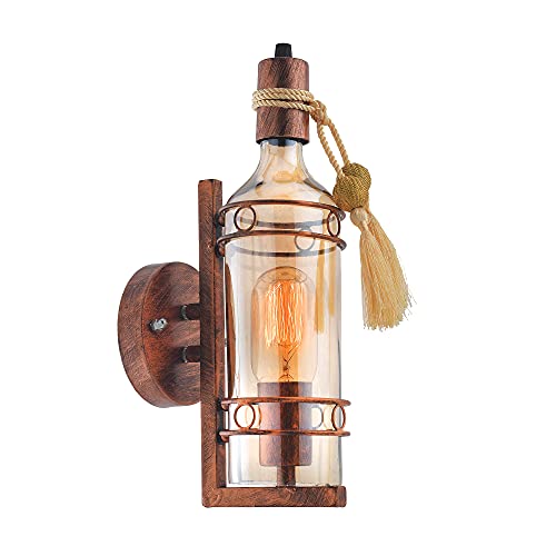 Twilight Wall Light, Wall Lamp, Home Decor, Living Room, Bedroom, Office, Dining, Cafe, Restaurants, Antique Bottle, Copper Antique - Image 2