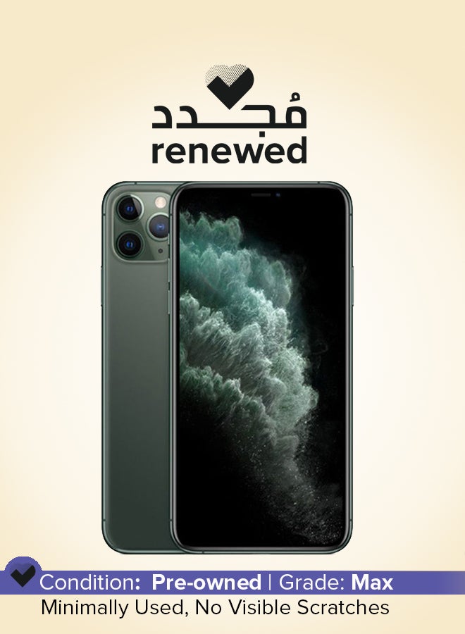 ابل  تم تجديده - هاتف iPhone 11 Pro Max مزود ببرنامج FaceTime باللون الأخضر وذاكرة سعة 256 جيجابايت ويدعم تقنية 4G LTE - Image 1