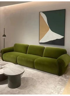 Comfynest Modern Velvet Sofa Set Perfect for Your Living Room (Warm Green)  - Image 1