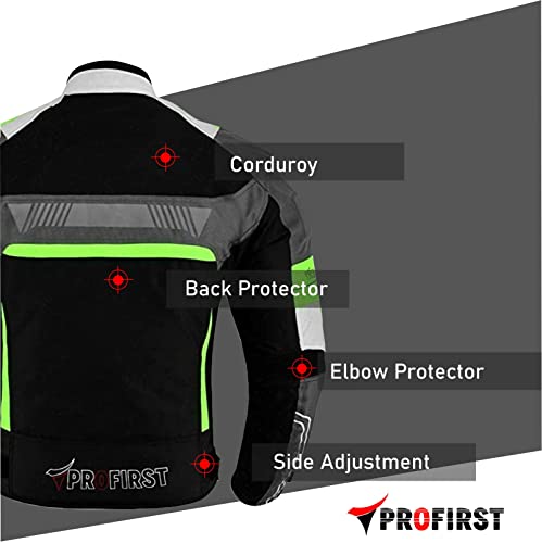 PROFIRST Motorcycle Jacket Men's Riding Textile Racing Motorbike Biker CE Armored Waterproof Jackets (as1, alpha, l, regular, regular, Green) - Image 5