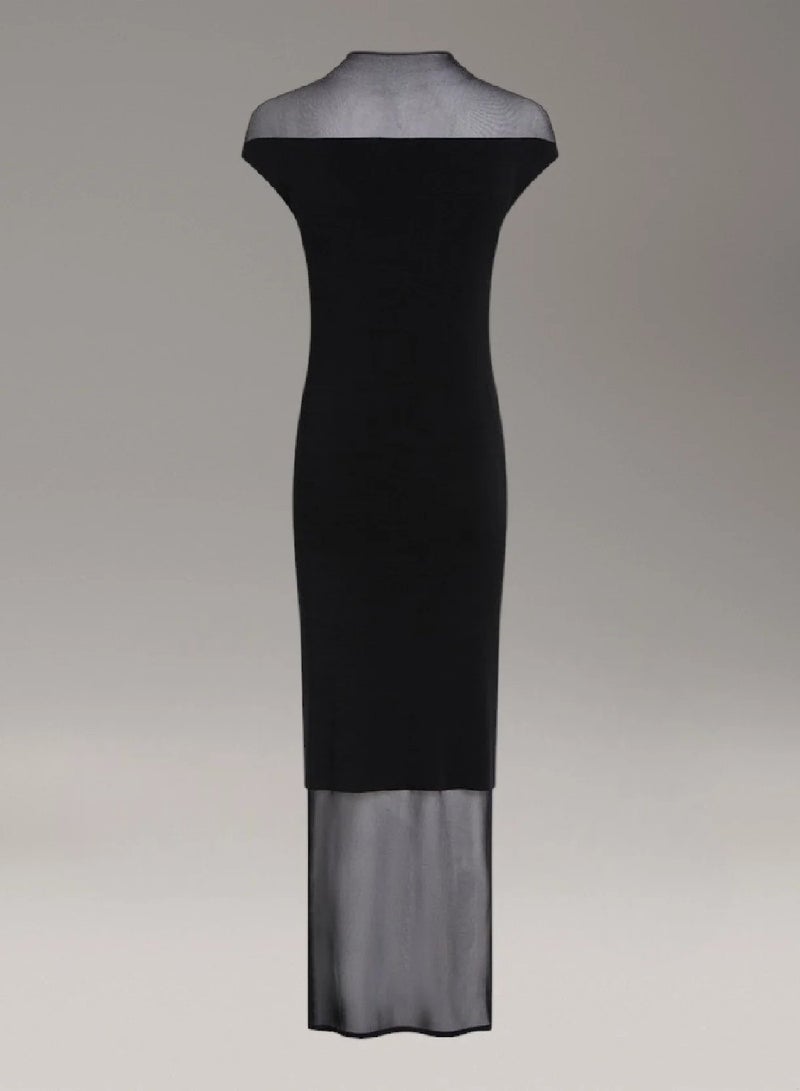 كالفن كلاين فستان متوسط الطول بتصميم محبوك - Image 4