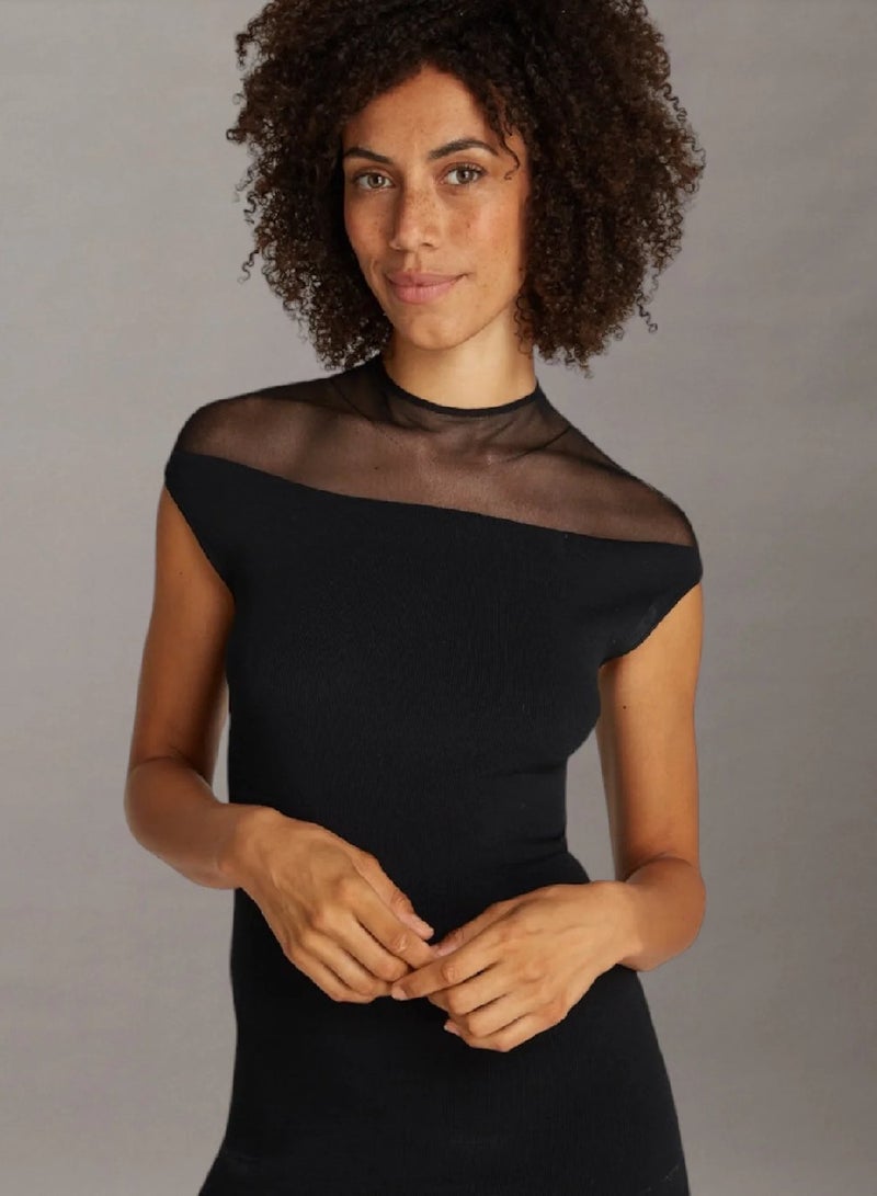 كالفن كلاين فستان متوسط الطول بتصميم محبوك - Image 3