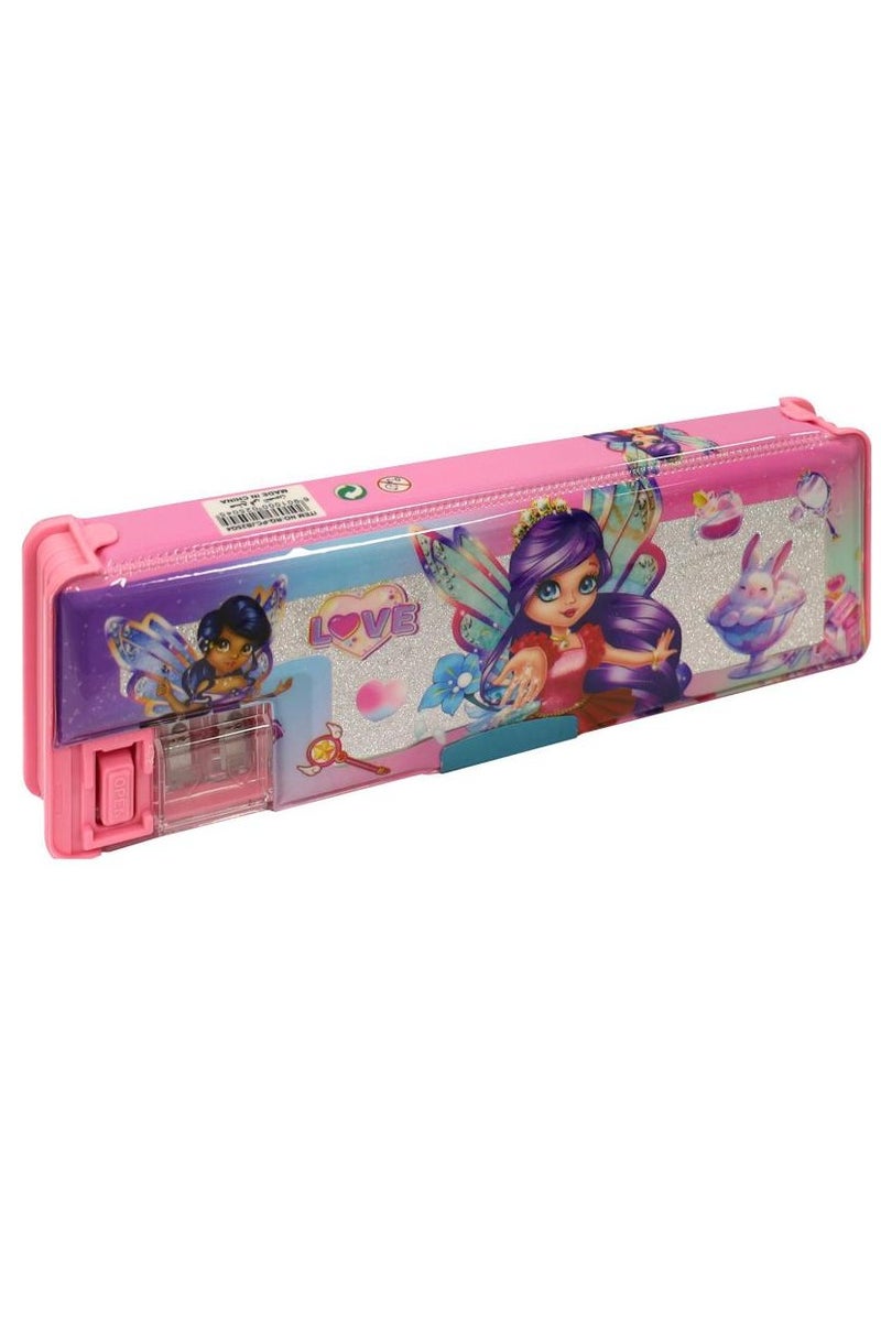 ROCO Hard Pencil Case Fairy · 2 Compartment · Pink - Image 2