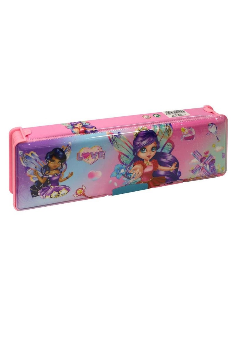 ROCO Hard Pencil Case Fairy · 2 Compartment · Pink - Image 4