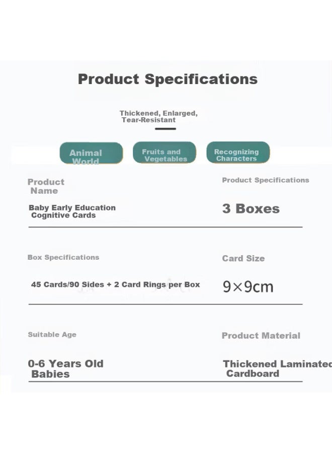 YSR Yisirui Early Education Book Colorful Cards, Infant Cognitive Cards, 0-1 Years Old, Animal Recognition, Number Recognition, Picture Recognition, Baby Toys - Image 5