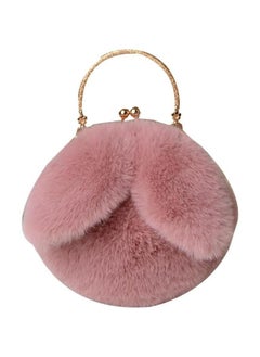 Executive LLC Cute Soft Rabbit Ear Sling Hand Bag With Smooth Zipper,Cross Body Bag For Girls,Clutch Purse with Gold Metal Chain Strap, Plush Side Bag, Shoulder hand Purse  - Image 1