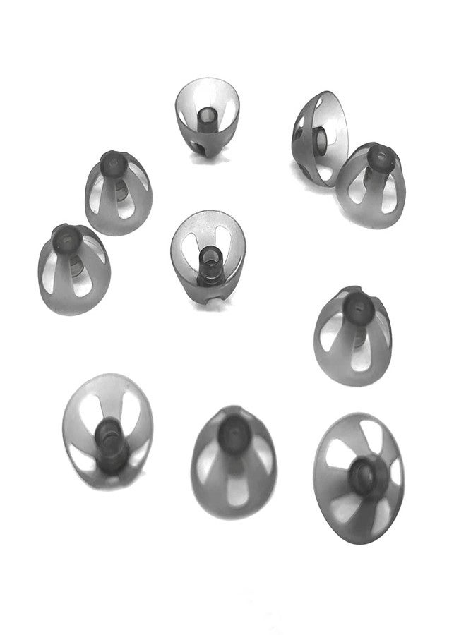 Anico Smokey Hearing Aid Open Domes Ear tips for ReSound Sure Fit Style RIC RITE and Open Fit BTE Hearing Amplifier with Cleaning tools Brush Cleaner and Carry Case (Smokey, Large) - Image 2