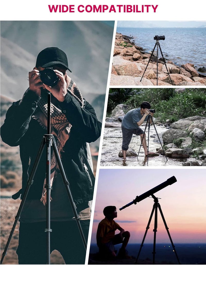 Ulanzi Zero-Y Carbon Fiber Lightweight Travel Tripod | Panoramic Tripod Head | Storage Length 42cm | Adjustable Height 15.3-156cm | Payload 10Kg | Ulanzi Zero Y | 1.1Kg - Image 5