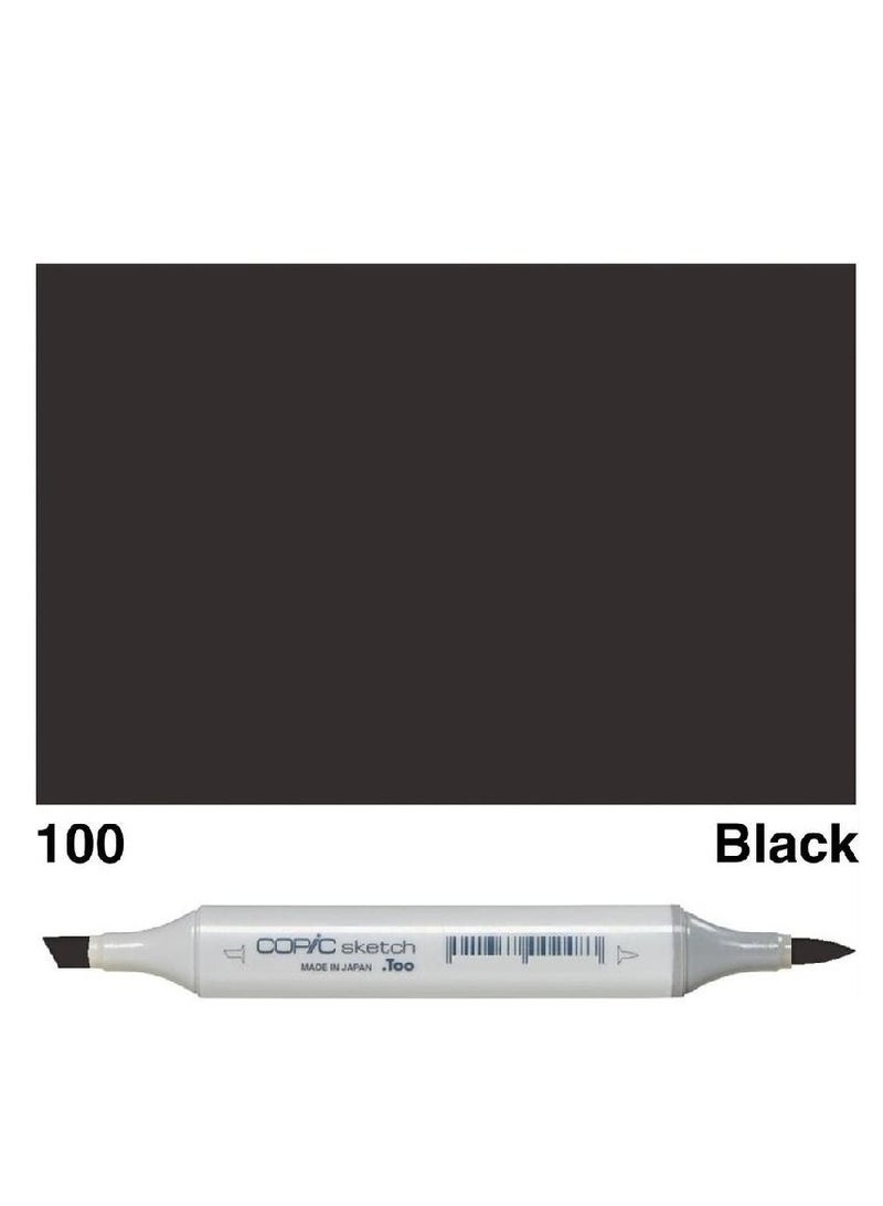 Sketch TYP-100 Graphic Art Marker Black Twin Tip