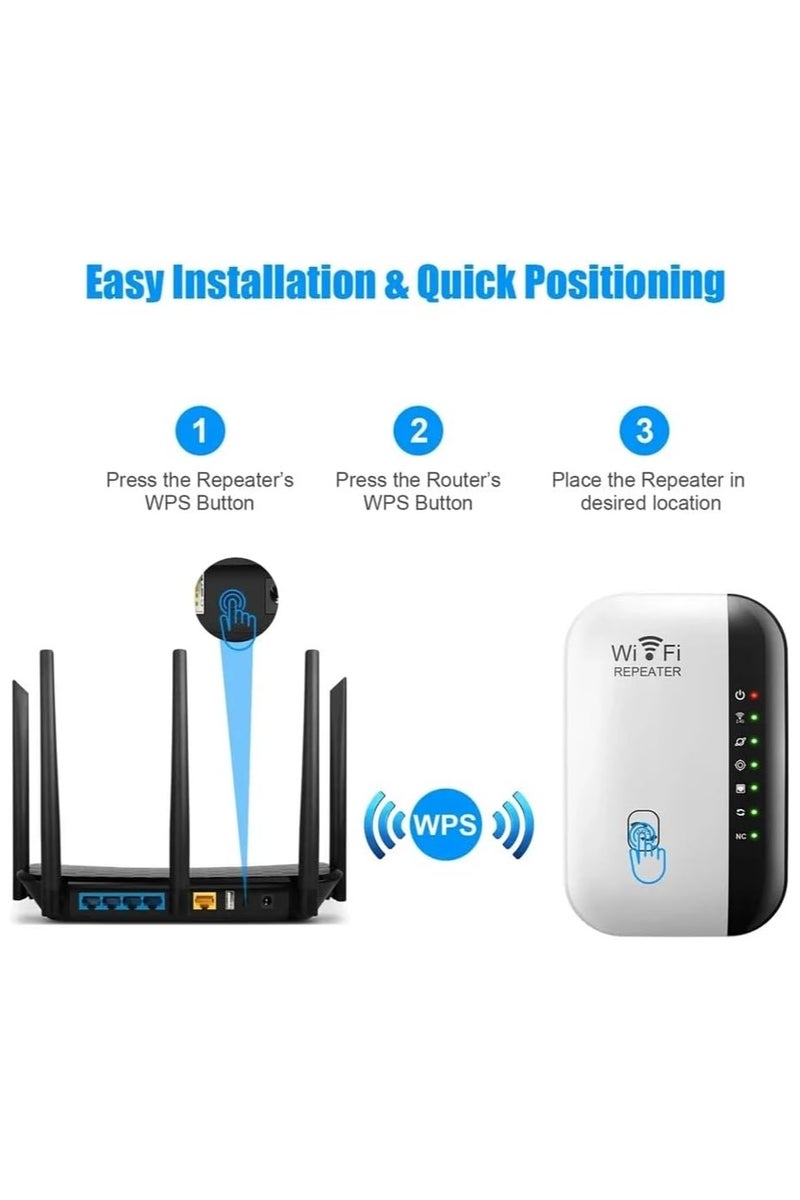 مكرر واي فاي لاسلكي 300Mbps، راوتر 2.4G، موسع نطاق واي فاي، مضخم اشارة واي فاي، محول بطاقة شبكة 802.11N للكمبيوتر (متعدد الالوان) - Image 3