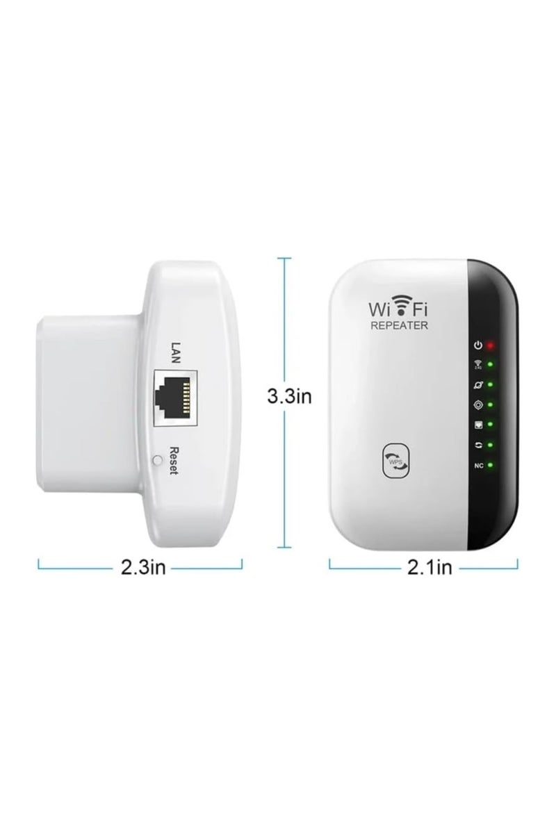 مكرر واي فاي لاسلكي 300Mbps، راوتر 2.4G، موسع نطاق واي فاي، مضخم اشارة واي فاي، محول بطاقة شبكة 802.11N للكمبيوتر (متعدد الالوان) - Image 2