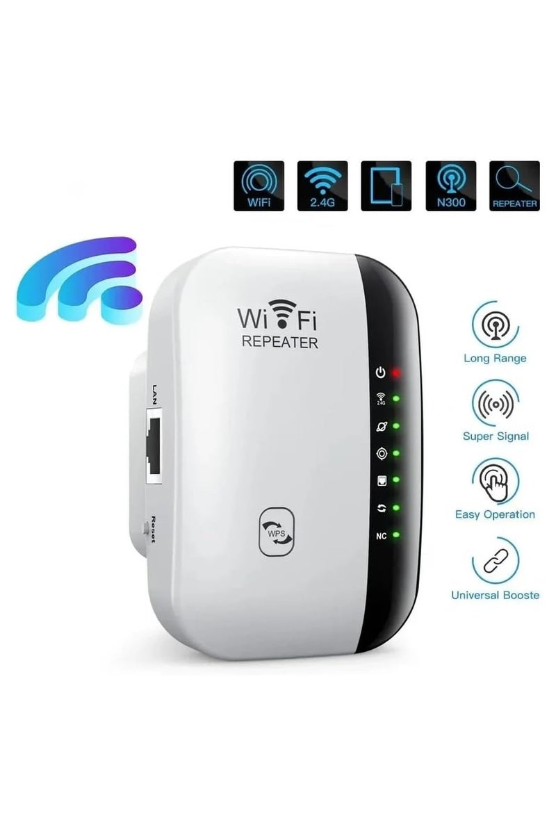 مكرر واي فاي لاسلكي 300Mbps، راوتر 2.4G، موسع نطاق واي فاي، مضخم اشارة واي فاي، محول بطاقة شبكة 802.11N للكمبيوتر (متعدد الالوان) - Image 5