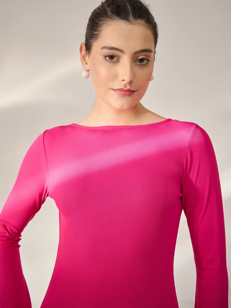 PANIT Ribbed Bodycon Mini Dress - Image 3