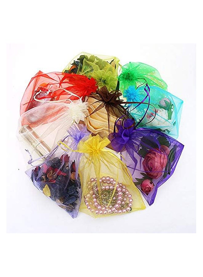 100PCS 5X7 inch Sheer Organza Bag with Drawstring for Wedding Party Favor Fouch Jewelry Gift Bags (Mix 5X7) - Image 3