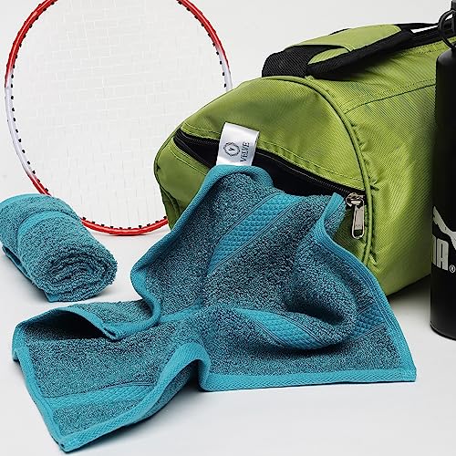 Velve 100% Bamboo Face Towel | Ultra Soft, Absorbent & Quick Dry Towels for Facewash, Gym, Travel, Sports | Suitable for Sensitive Skin | Pocket Size & Easy to Carry | Set of 3-Beige, Teal, Grey - Image 3