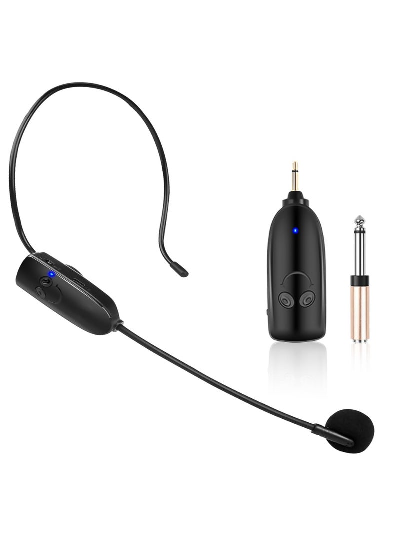 2-in-1 UHF Wireless Microphone Headset: 2.4G Dual-Mode Handheld and Headset Mic, 50m Range, Compatible with Voice Amplifiers and Speakers, Perfect for Teachers and Presenters. - Image 1