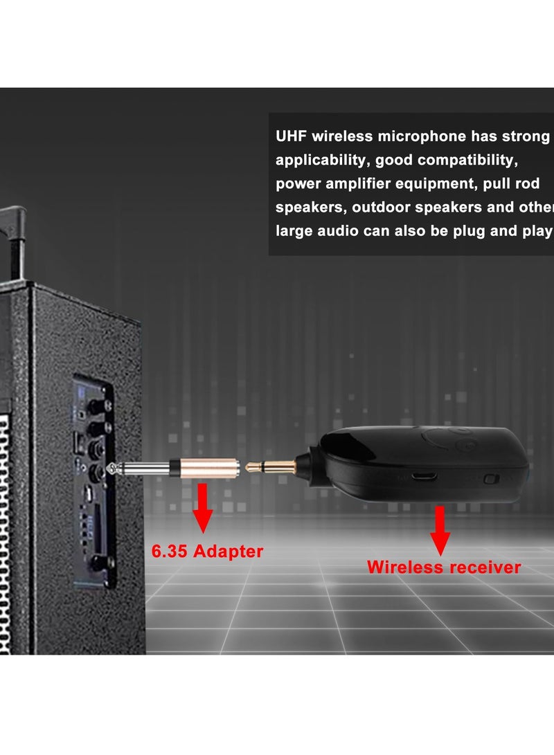 2-in-1 UHF Wireless Microphone Headset: 2.4G Dual-Mode Handheld and Headset Mic, 50m Range, Compatible with Voice Amplifiers and Speakers, Perfect for Teachers and Presenters. - Image 5