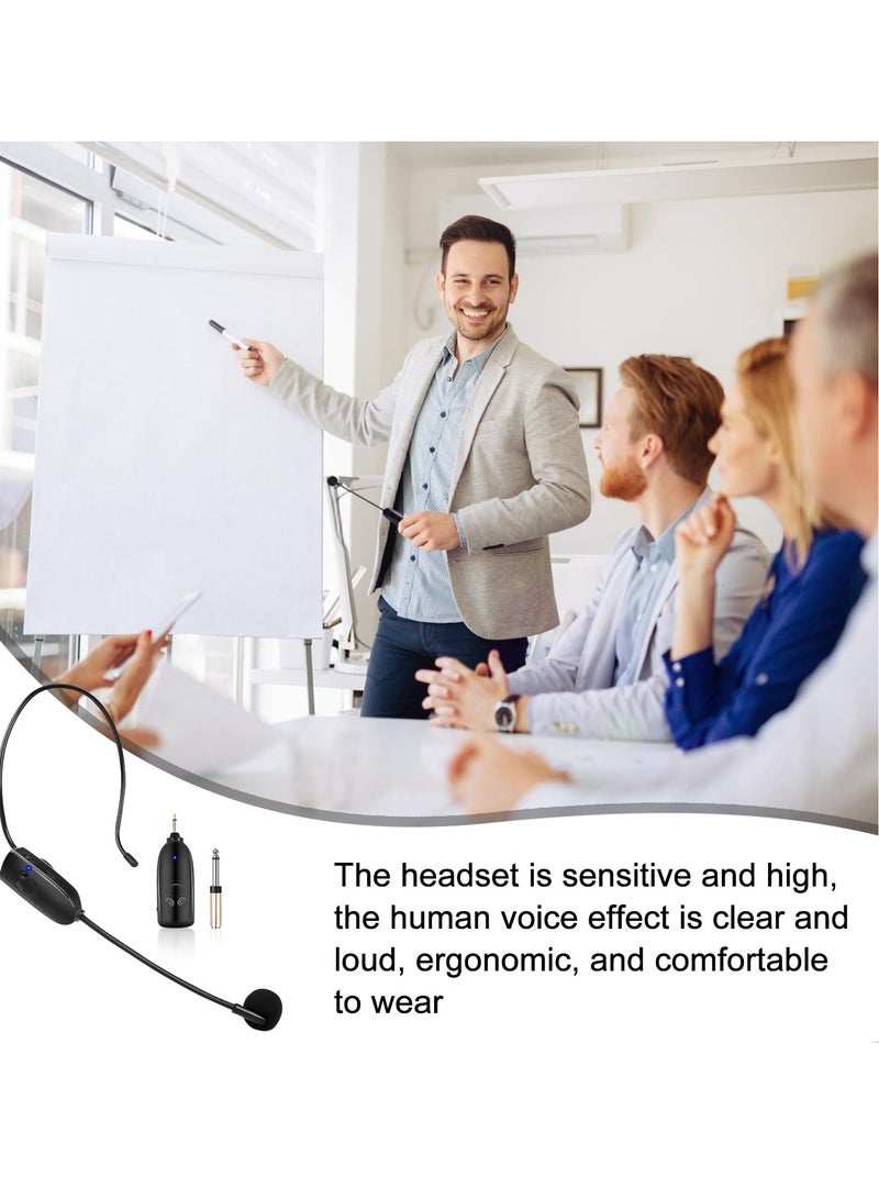 2-in-1 UHF Wireless Microphone Headset: 2.4G Dual-Mode Handheld and Headset Mic, 50m Range, Compatible with Voice Amplifiers and Speakers, Perfect for Teachers and Presenters. - Image 4