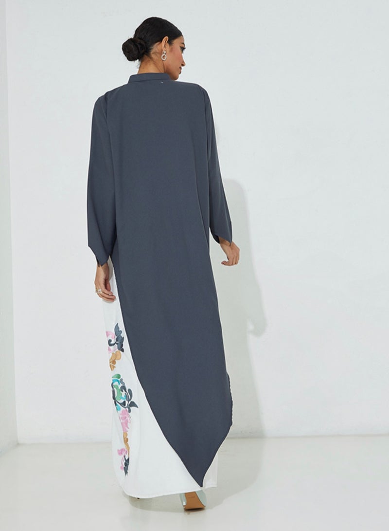 Rosette Abaya motifs abaya  - Image 4
