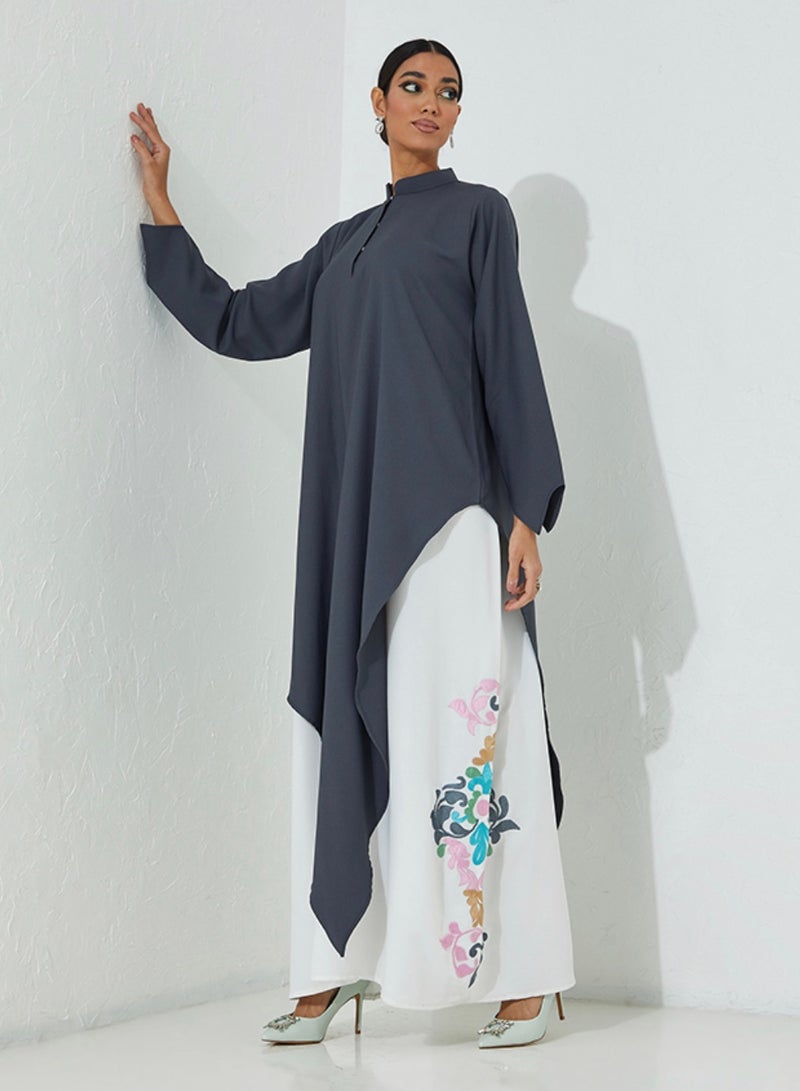 Rosette Abaya motifs abaya  - Image 5