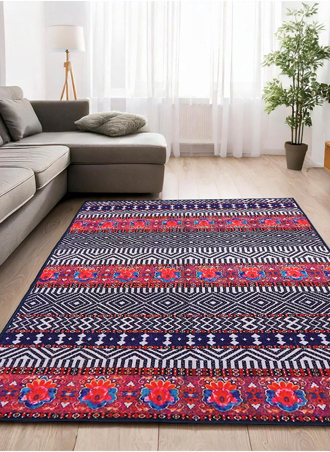 Status Contract 3D Printed Vintage Floral Design Carpet Rug for Office, Bedroom, Hall Room, and Home with Anti Slip Floor Mat, Polyester, Multicolor, 121 X 182 Cm  - Image 1