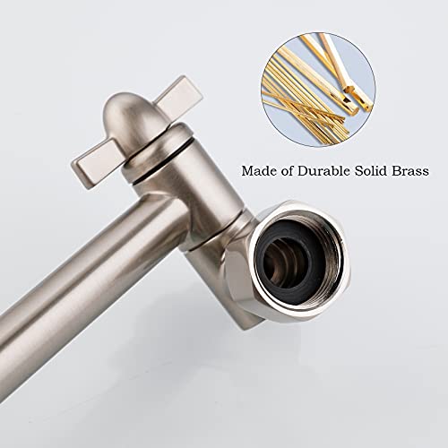 Oysdmn Adjustable Shower Arm, 8 Inch, Brushed Nickel, Modern Style, Universal G1/2 Threads, Easy Tool Free Installation, 5-Year Warranty - Image 5