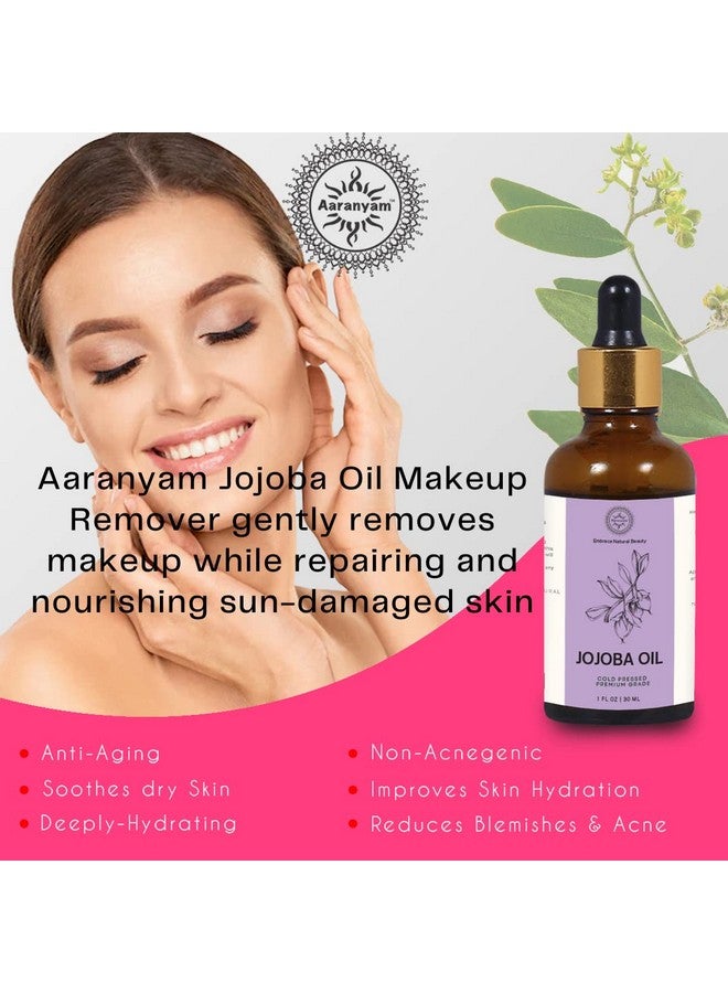 Aaranyam "Jojoba Oil - Sun Damage Repair Makeup Remover: Gently removes makeup while repairing and nourishing sun-damaged skin, 100% natural, safe for all skin types." - Image 4