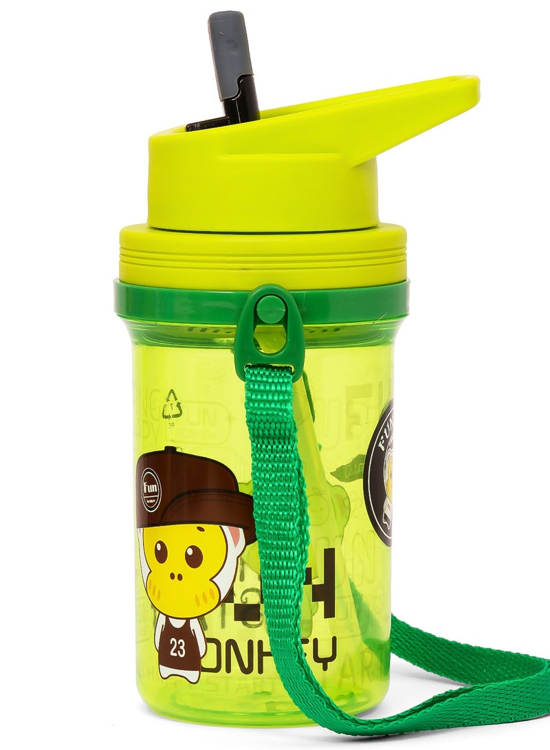 Eazy Kids زجاجة ماء للأطفال 500 مل مع قشة - أخضر - Image 5