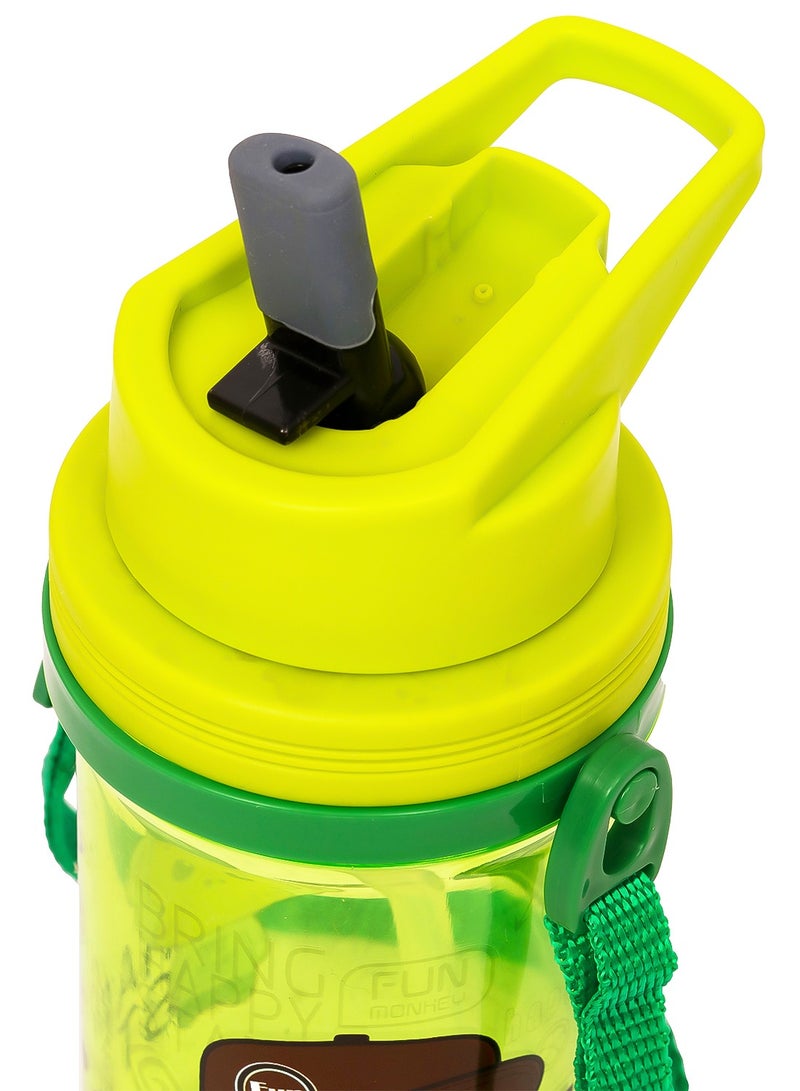 Eazy Kids زجاجة ماء للأطفال 500 مل مع قشة - أخضر - Image 4