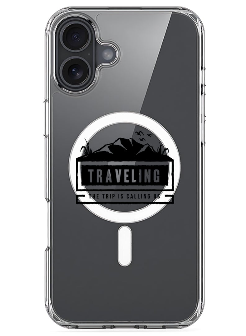 Theodor iPhone 16 Magsafe Magnetic Case Compatible with Wireless Charging, Shockproof Phone Bumper Cover - Travelling - Image 1