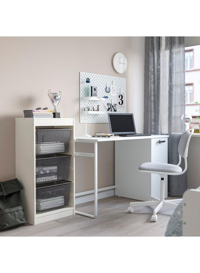 erorex Storage combination, white/dark grey, 46x30x94 cm - Image 2