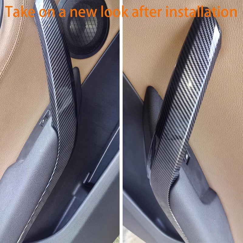 CHUANGHUI Car Door Handle for BMW X1 E84 2010-2015 28i 35i Interior Door Handles Replace Cover Car Door Handle Accessories (Carbon Fiber Color) All consumer tier purchase options - Image 4