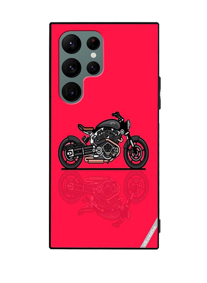 VR CREATIVE Protective Case Cover For Samsung Galaxy S22 Ultra 5G Bike Design Multicolour - Image 1