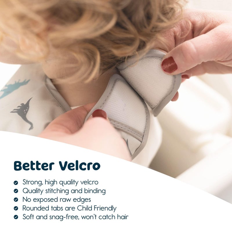 Tiny Twinkle Mess Proof Baby Bib for Boys | Waterproof Toddler Bib for Eating | Baby Apron for Feeding, Machine Washable | Perfect Shower Gift (Space, 2-4Y) - Image 3