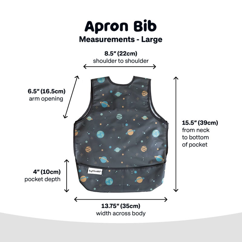 Tiny Twinkle Mess Proof Baby Bib for Boys | Waterproof Toddler Bib for Eating | Baby Apron for Feeding, Machine Washable | Perfect Shower Gift (Space, 2-4Y) - Image 5