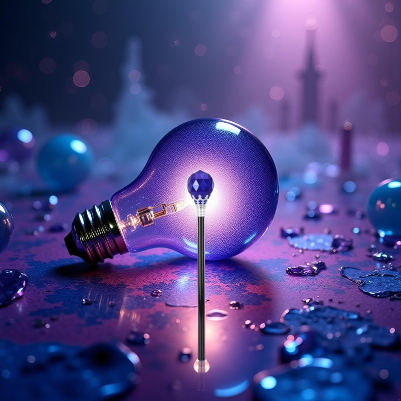 GANPUB Royal Blue Halloween Cosplay Plastic Diamonds Crown Wand King Queen Price Princess Role Play Sceptre Dress-Up Accessories - Image 3