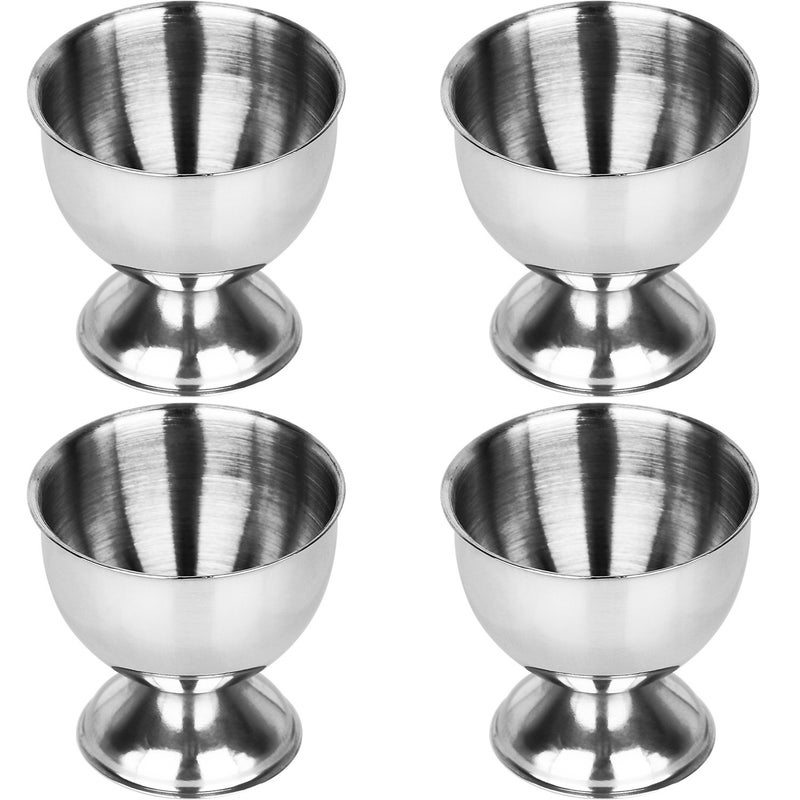 Anwenk Egg Cup Anwenk Egg Tray Stainless Steel Soft Boiled Egg Cups Holder Stand Dishwasher Safe 4 Packs
