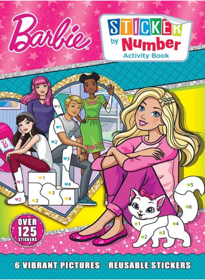 BOOKSHOP BARBIE STICKER BY NUMBER ACTIVITY BOOK 