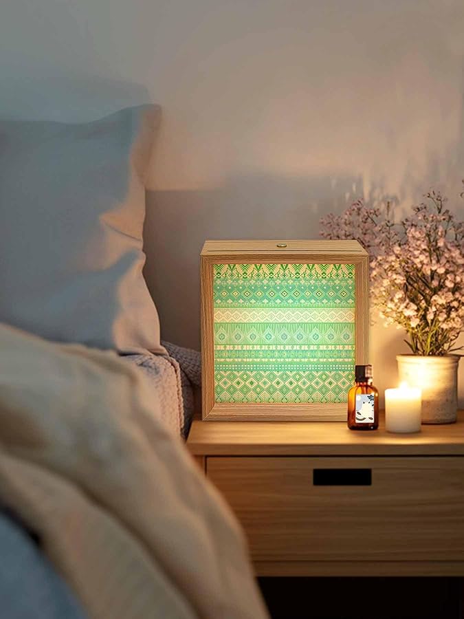6.5 بوصة ضوء ليلي خشبي بلون البط البري مع صندوق إضاءة LED، قابل لإعادة الشحن وقابل لتعديل الإضاءة باللمس، مصباح طاولة لتزيين غرفة النوم - Image 2