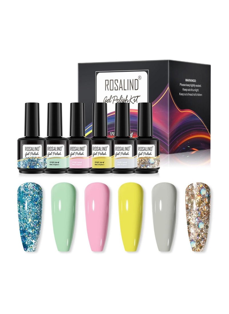 Rosalind ROSALIND 6PCS Gel Nail Polish Set  - Image 1